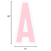 Blush Pink Letter (A) Corrugated Plastic Yard Sign, 30in